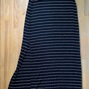 Black Striped Old Navy Maxi Skirt